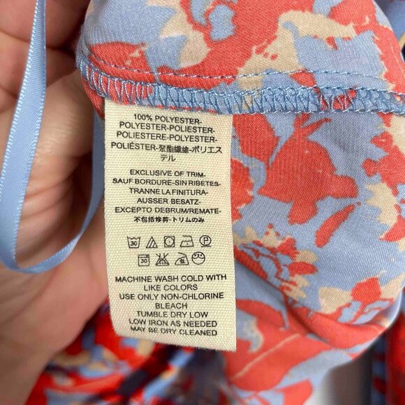 Free People Cruisin' Together Printed Blouse Blue Womens Size S - Picture 5 of 9